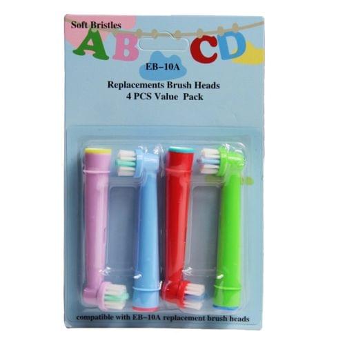 4 PCS Kids Electric Toothbrush Replacement Tooth Brush Head, Size: 7 x 1.8 x 1cm