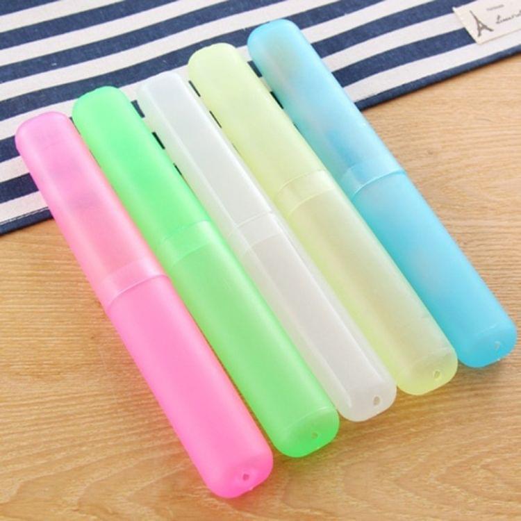 Portable Travel ToothBrush Holder Case Tube Mini Outdoor Hiking Breathable Tooth Brush Box Random Color