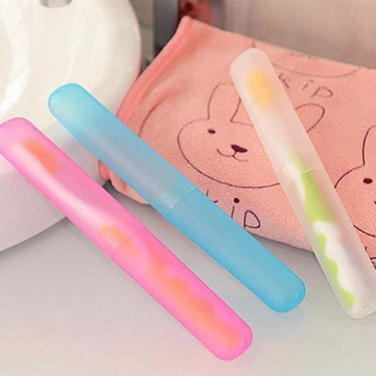 Portable Travel ToothBrush Holder Case Tube Mini Outdoor Hiking Breathable Tooth Brush Box Random Color