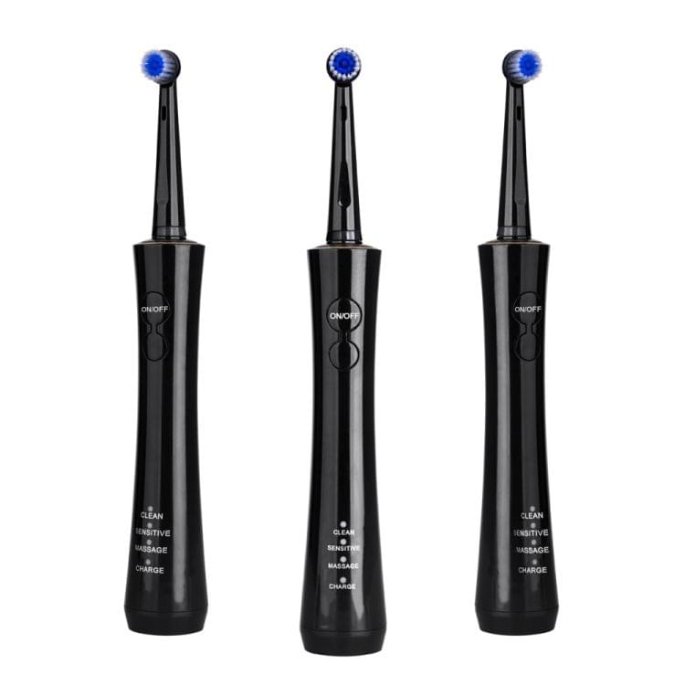 Mornwell IPX7 waterproof rechargeable rotating electric toothbrush(Black)