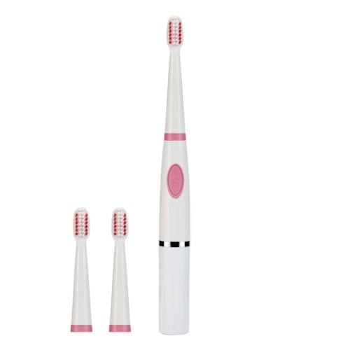 Protable Sound Wave Electric Toothbrush Couple Travel Toothbrush (Pink)