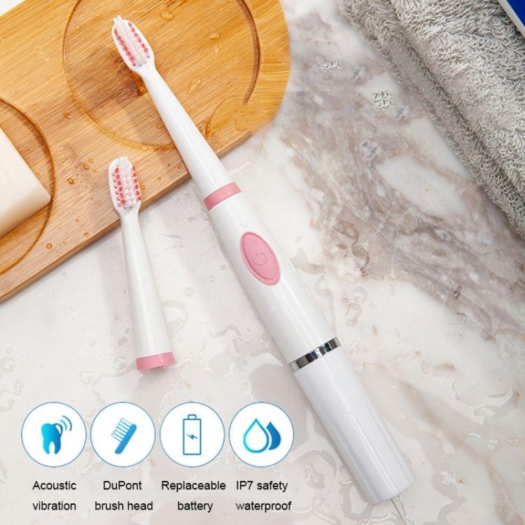 Protable Sound Wave Electric Toothbrush Couple Travel Toothbrush (Pink)