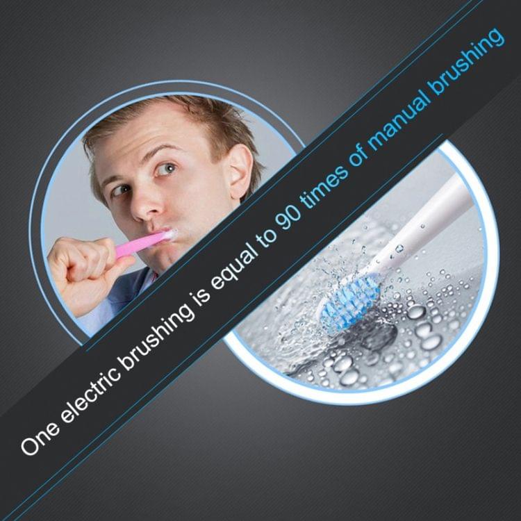 LOHASMAS Smart Button Type Ultrasonic Waterproof Electric Toothbrush (White)