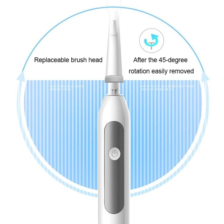 LOHASMAS Smart Button Type Ultrasonic Waterproof Electric Toothbrush (White)