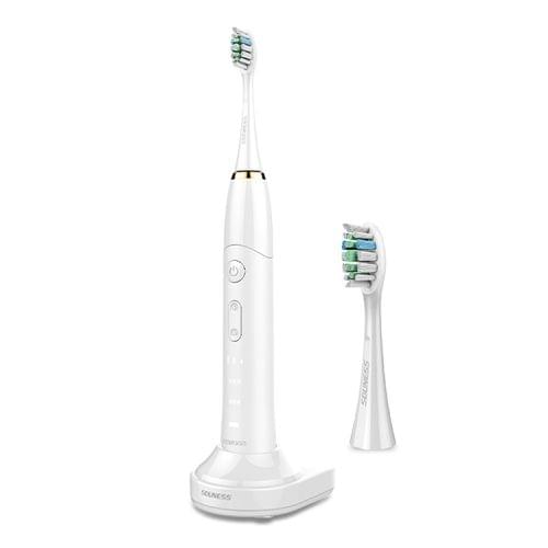 Souness SN801 6 Cleaning Modes IPX7 Waterproof USB Charger Sonic Electric Toothbrush(White)