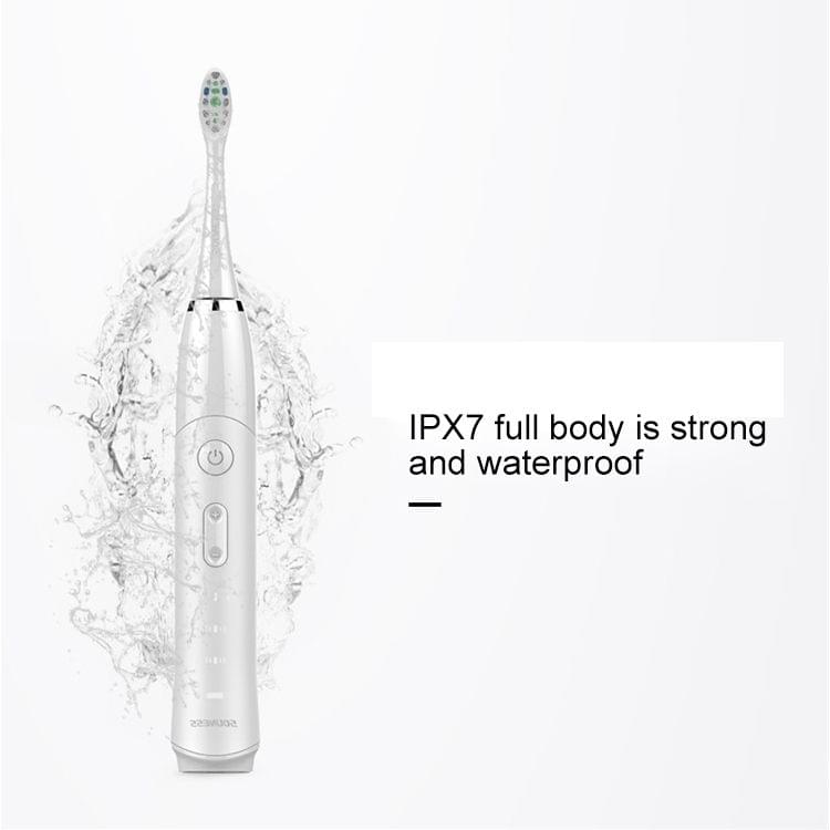 Souness SN801 6 Cleaning Modes IPX7 Waterproof USB Charger Sonic Electric Toothbrush(White)