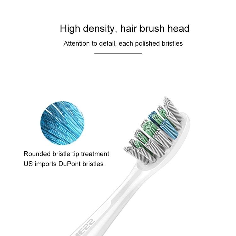 Souness SN801 6 Cleaning Modes IPX7 Waterproof USB Charger Sonic Electric Toothbrush(White)
