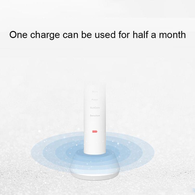 Ultrasonic Waterproof Smart Timer Wireless Inductive Charging Toothbrush (Pink)