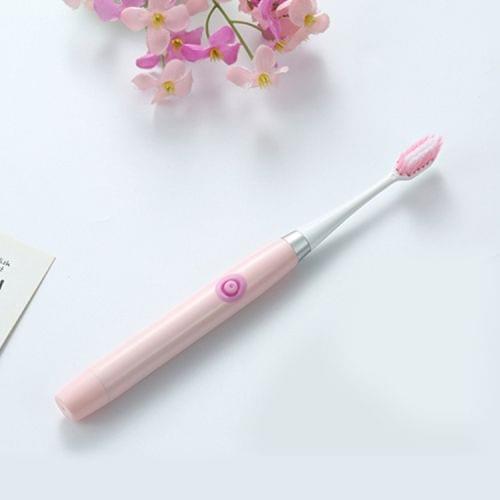 Portable IPX7 Waterproof Sonic Electric Toothbrush (Pink)