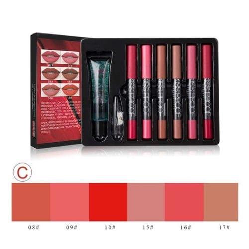 Lipstick Pen 6 / Set Gift Box Set Matte Non-stick Cup Lipstick Makeup(C)