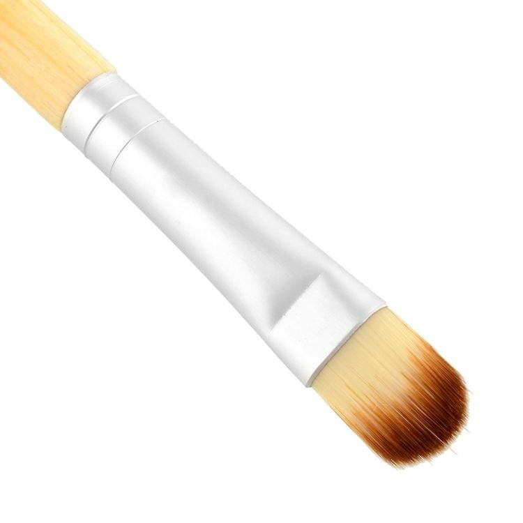 4 PCS Professional Makeup Brush Set Beauty Kit Cosmetic with Bamboo Handle + Storage Pouch
