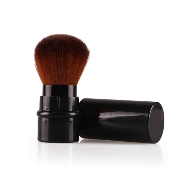 Retractable Foundation Makeup Powder Blush Beauty Brushes Travel Cosmetic(Pink)