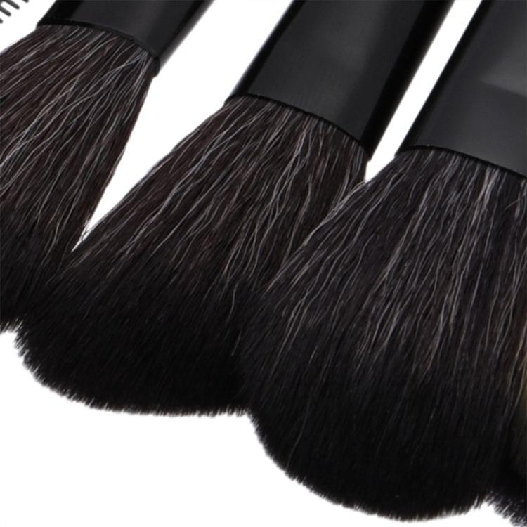 32 in 1 Wood Handle Makeup Brush Cosmetic Foundation Cream Powder Blush Makeup Tool Set(Black)