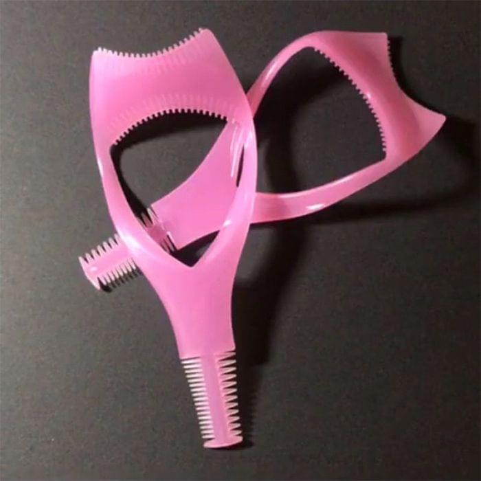 10 PCS 3 in 1 3D Crystal-Color Makeup  Eyelash Comb Eyelash Card(Pink)