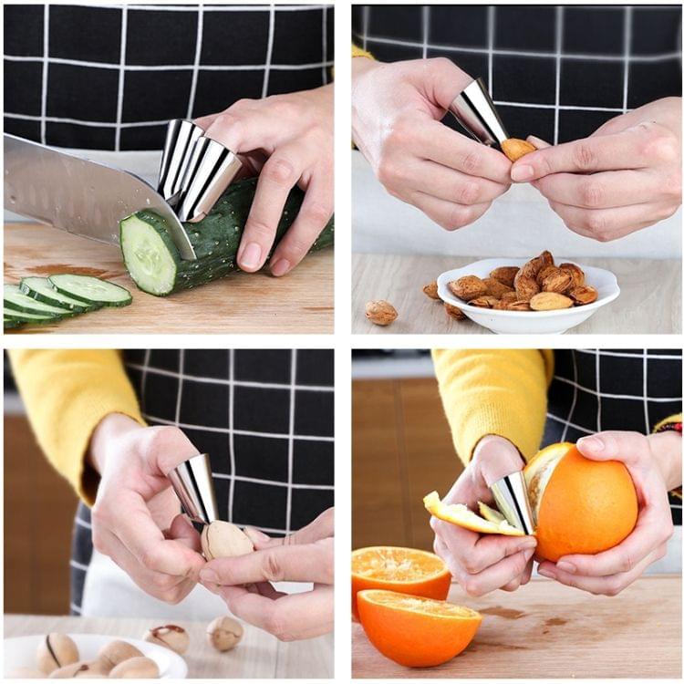 50 PCS Creative Stainless Steel Finger Protector Multi-function Shelling Tool