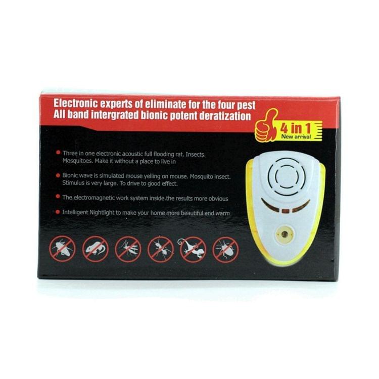 6W Electronic Ultrasonic Electromagnetic Wave Anti Mosquito Rat Insect Pest Repeller with Light, UK Plug, AC 90-240V(Blue)