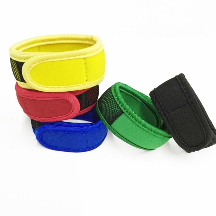 Outdoor Mosquito Diving Material Bracelet Wristband with 2 pieces of Natural Plant Mosquito Repellent Tablets(Black)