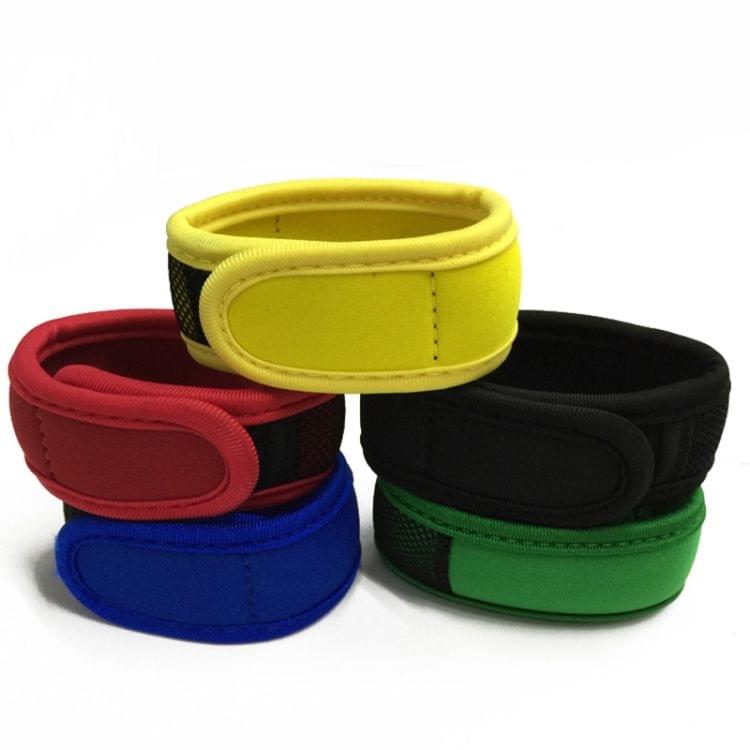 Outdoor Mosquito Diving Material Bracelet Wristband with 2 pieces of Natural Plant Mosquito Repellent Tablets(Black)