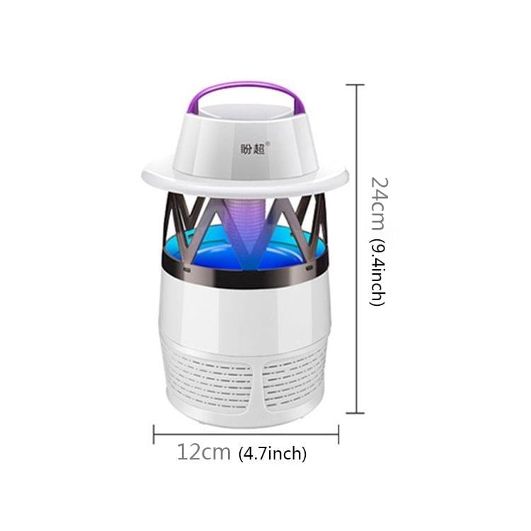 5W 6 LEDs USB Powered No Radiation Mute Photocatalyst 7-blade Fan Mosquito Killer Lamp (Black)