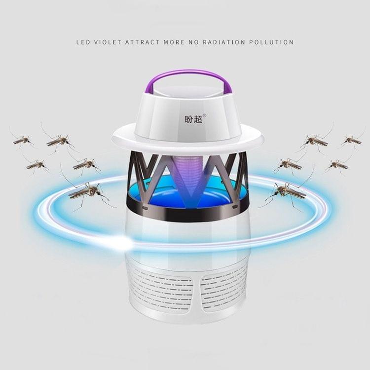 5W 6 LEDs USB Powered No Radiation Mute Photocatalyst 7-blade Fan Mosquito Killer Lamp (Black)