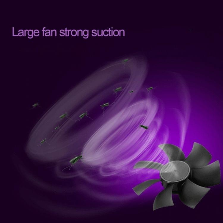 5W 6 LEDs No Radiation Mute Photocatalytic 7-blade Fan USB Mosquito Killer Lamp(Blue)