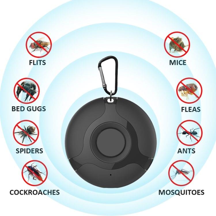 Ultrasonic Mosquito Repellent Electronics Cockroach Spider USB Charging Smart Mosquito Drive(White)
