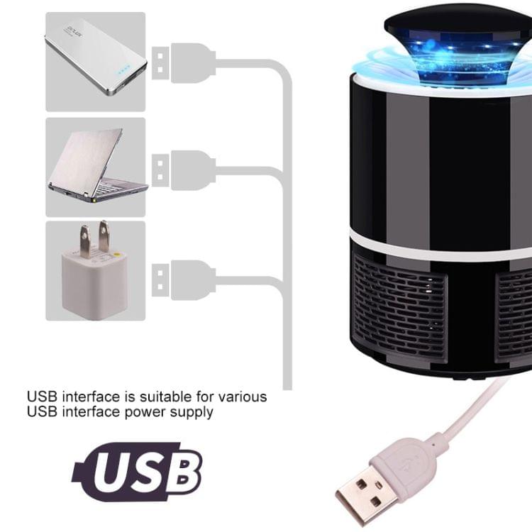 Home 5W LED Radiation-free USB Eradicate Flies Mosquito Lamp(Black)