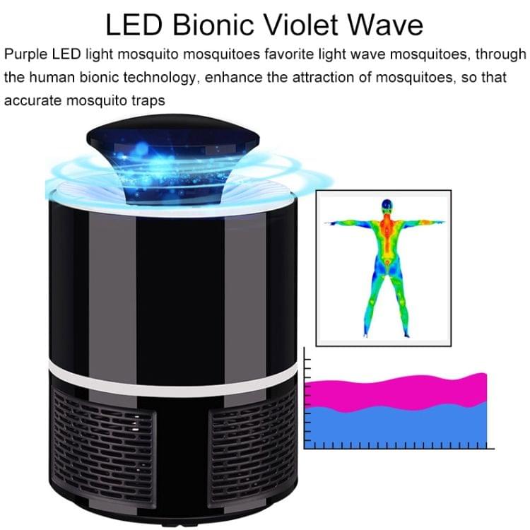 Home 5W LED Radiation-free USB Eradicate Flies Mosquito Lamp(Black)