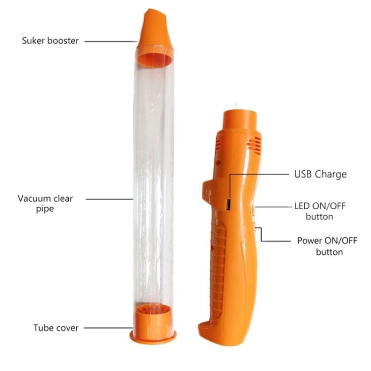 SK818 USB Charging Insects Bugs Suction Traps Electric Pest Spider Catcher with LED Light (Orange)