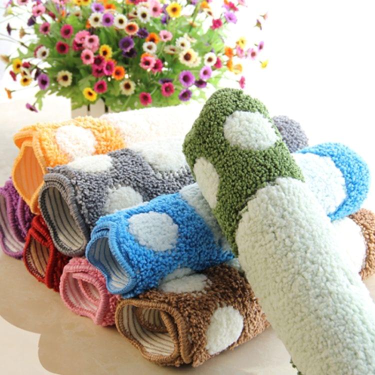 Foot-shaped Non Slip Shaggy Soft Water Absorption Bedroom Bathroom Carpet Mat, Size: 40x60cm(Grey)