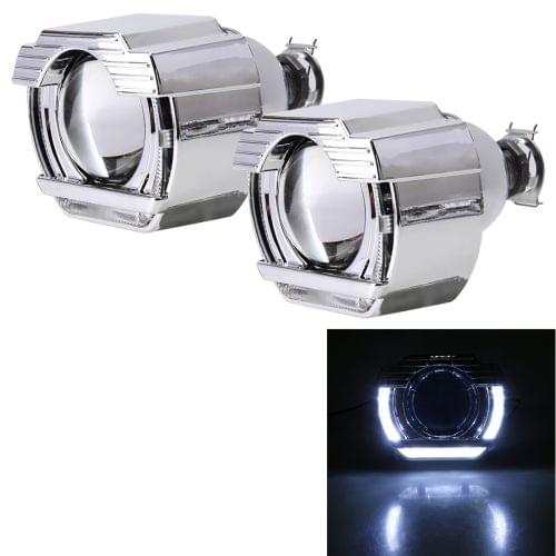 IPHCAR G151 H1 2.5 inch 12V Bi-Xenon Projector Lens Headlight with Exquisite Angle Eyes Decoration for Left Driving (White Light)