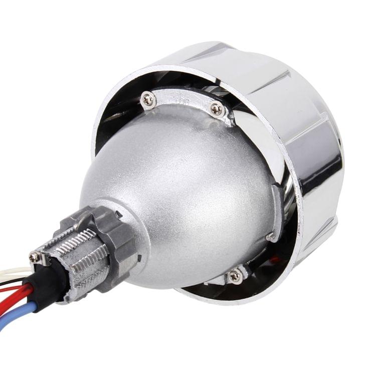 IPHCAR 2.5 inch 12V Bi-Xenon Projector Lens Headlight with Exquisite Angle Eyes Decoration for Right Driving(Green)