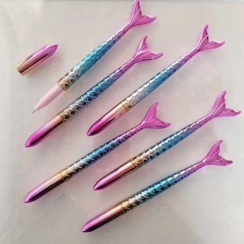 UV Gradient Mermaid Shape Gel Pen Writing Stationery for Kids Gift / Office School Supplies