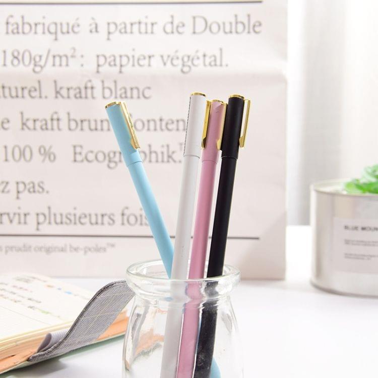 Small Fresh Candy Color Simple Thin Rod Metal Gel Pen(Metal gel pen-2050 light blue rod)
