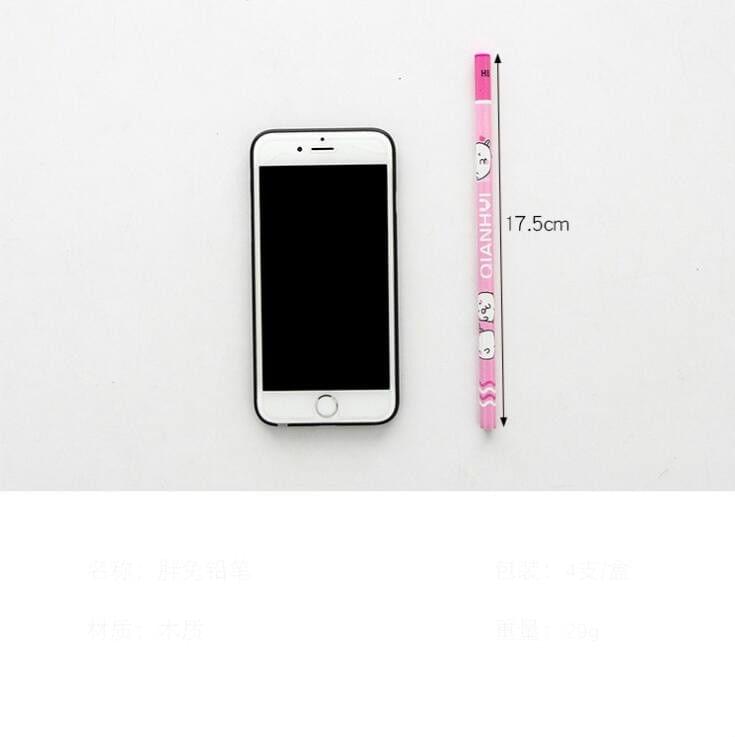2 PCS Cute Rabbit Hexagon HB Standard Pencil Set Children Sketch Draw Pen Art Supplies