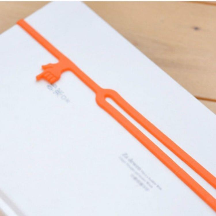 5 PCS Silicone Bookmarks Elasticity Finger Bookends Book Clip Organizer Random Color Delivery