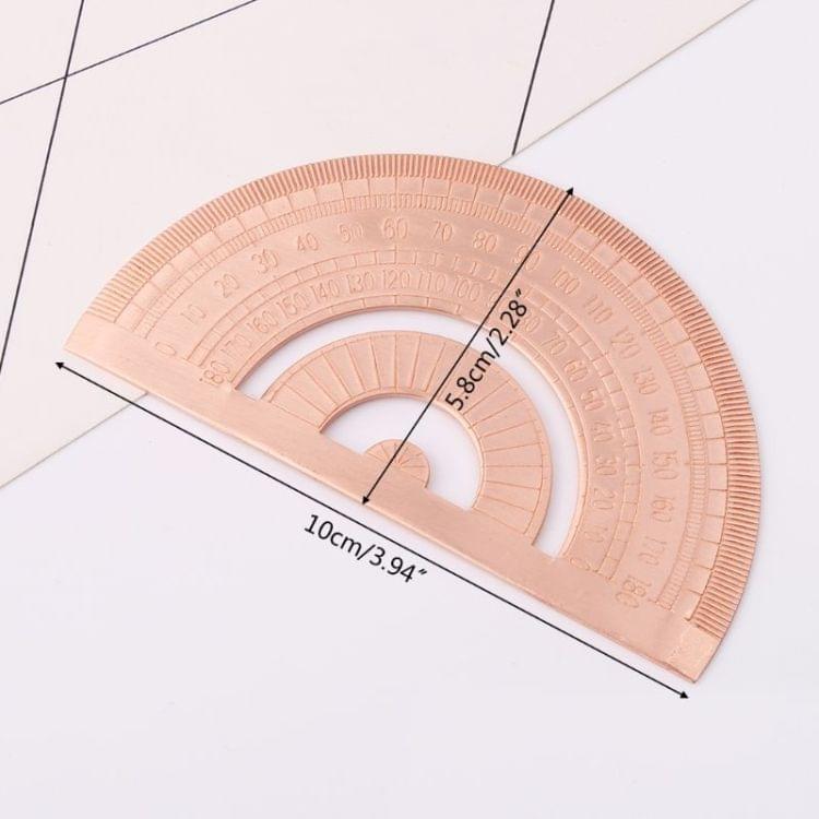 Protractor Ruler Drawing Measurement Math Tool Students Stationery Metal Angle Ruler