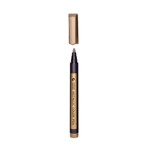 2 PCS Colored Highlighters Waterproof Marker Pens(Gold)