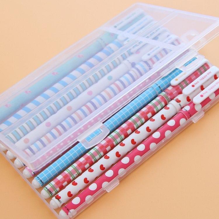 10 PCS Colour Ink Refill Creative Fresh Floral Gel Pen 0.5mm Signature Pen School Stationery Office Supply, Random Style Delivery