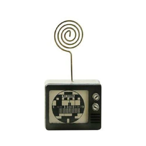 2 PCS Wooden Cartoon Card Stock Notes Folder Photo Clip Card Message Clip Office Supplies Information Clip, Type:TV