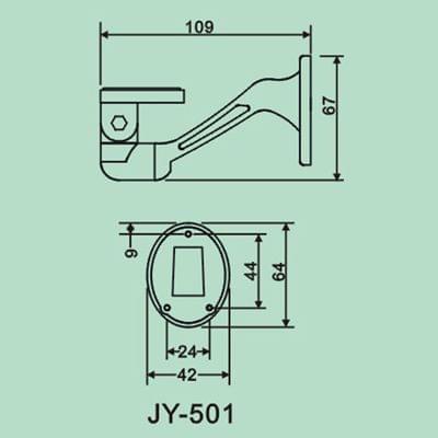CCD CCTV Camera ABS Material Mounting Bracket, Load-bearing: 2.0kg (JY-501)(White)