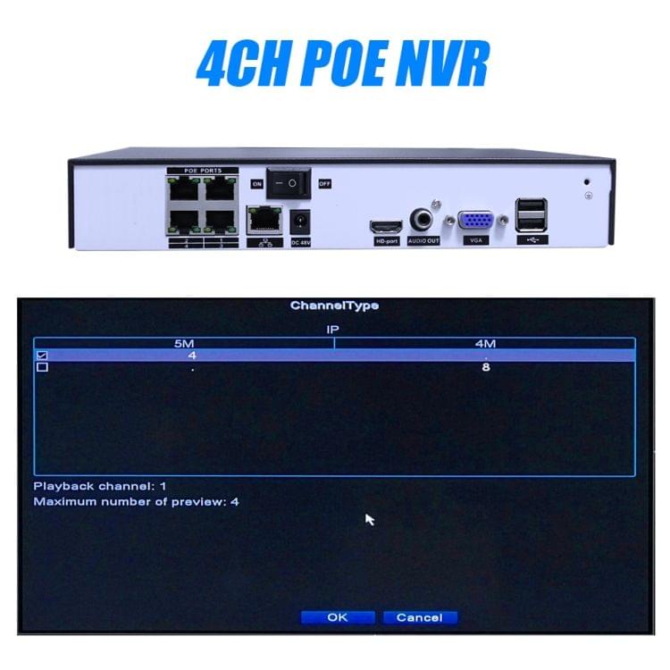 Hiseeu H.265 POENVR Recorder( N6008G5P)