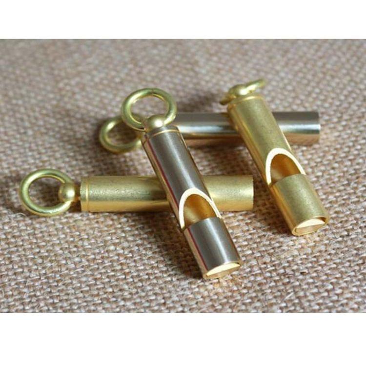 5 PCS Keychain Vintage Brass Whistle Loud Outdoor Camping Train Rescue Survival Whistle Personal Protection Tool Self Defense