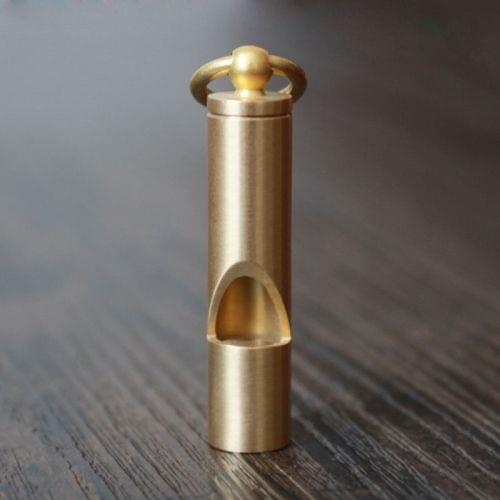 5 PCS Keychain Vintage Brass Whistle Loud Outdoor Camping Train Rescue Survival Whistle Personal Protection Tool Self Defense
