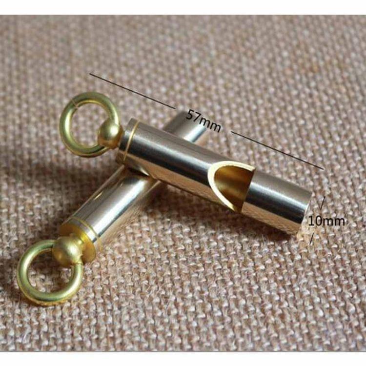 5 PCS Keychain Vintage Brass Whistle Loud Outdoor Camping Train Rescue Survival Whistle Personal Protection Tool Self Defense