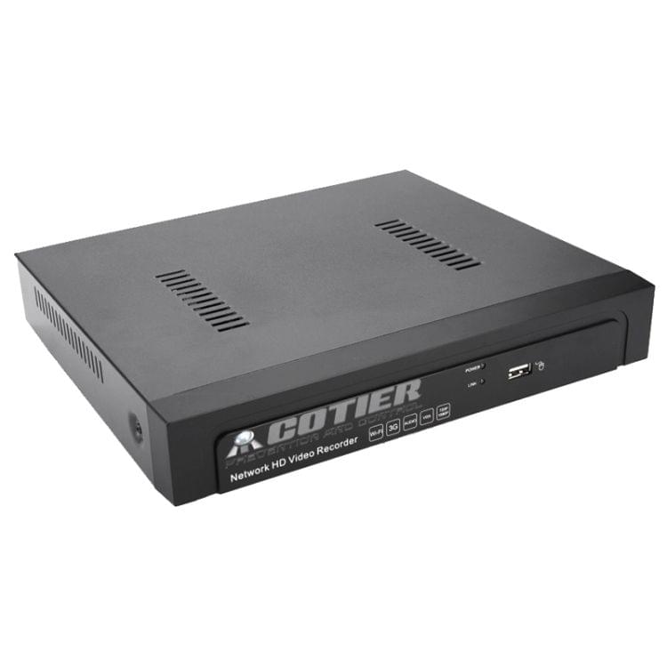 COTIER N4/1U-POE 4CH HDD NVR Digital Video Recorder, Support VGA / HDMI / USB
