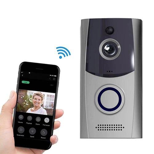 M11 720P Smart WIFI Ultra Low Power Video Visual Doorbell,Support Phone Remote Monitoring & Night Vision& IP53 Waterproof & SD Card (Grey)