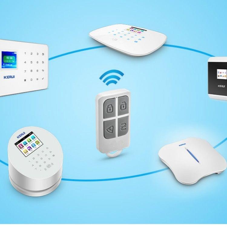 KERUI 433MHz Portable High-Performance 4-Buttons Keychain Wireless Remote Control Home Security Alarm System