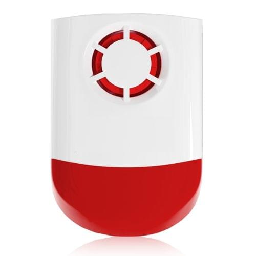 DY-JH100B 120dB 315MHz Wireless Indoor Outdoor Alarm Siren with Flash Strobe Light(White)