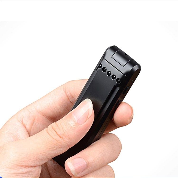 Back Clip Design 1080P HD Camera Voice Control Recording Machine, Support Motion Detection, Infrared Night Vision, 180 Degrees Rotation Camera, TF Card(Black)